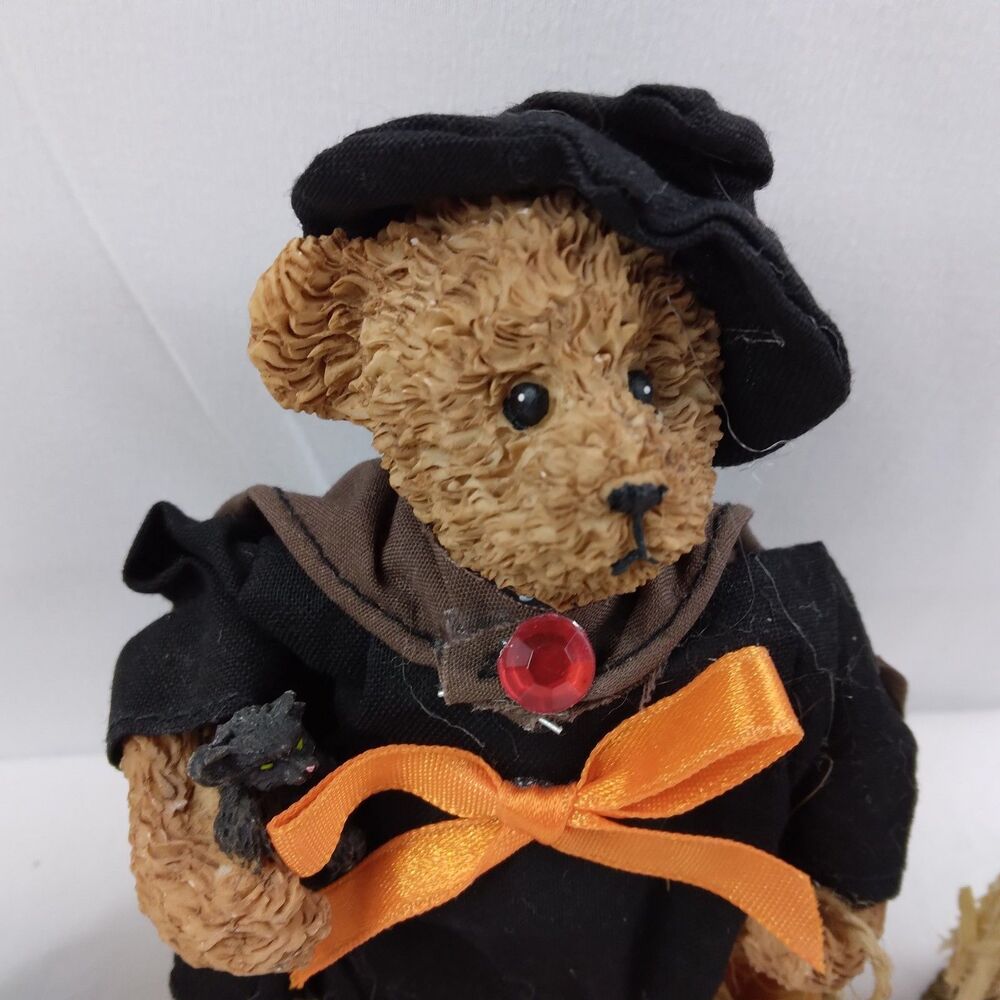 3 Halloween Bears Witch Wizard Costume Figurine Resin Figure Decor Cute - Picture 5 of 12